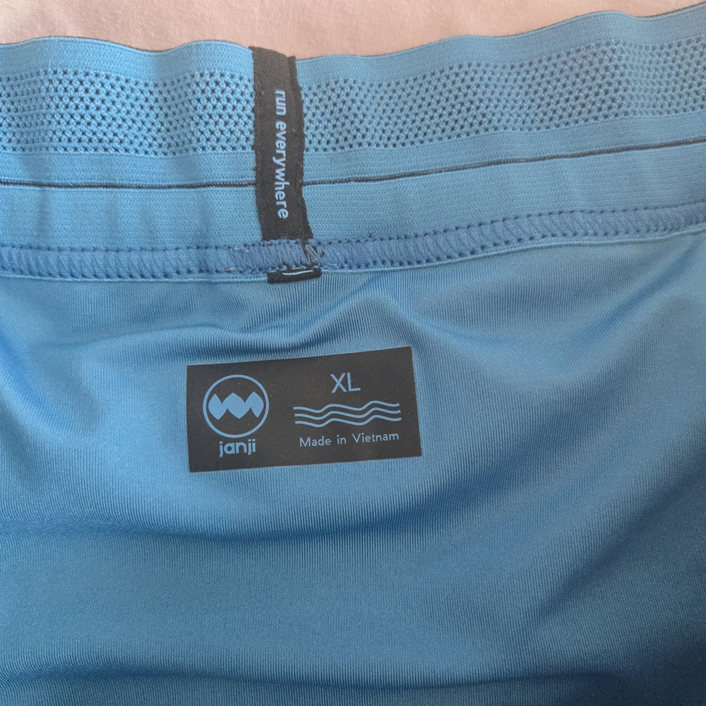 Janji Tropical Blue and Pink Women's Athletic Shorts - Picture 4 of 4